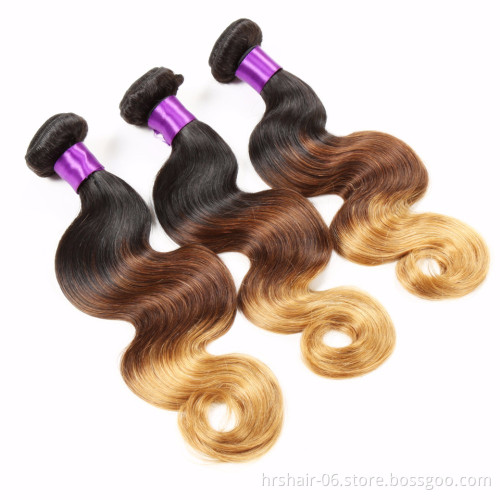 Ombre Brazilian Hair Body Wave 3 Tone Ombre Bundles Human Hair, Ombre Body Wave human hair weave